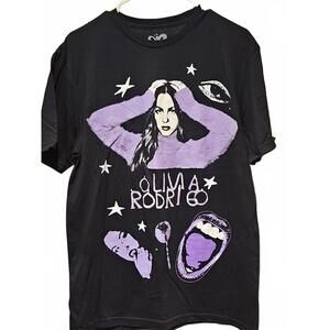 Olivia Rodrigo Graphic T Shirt Black Purple Singer Merch Unisex Size M